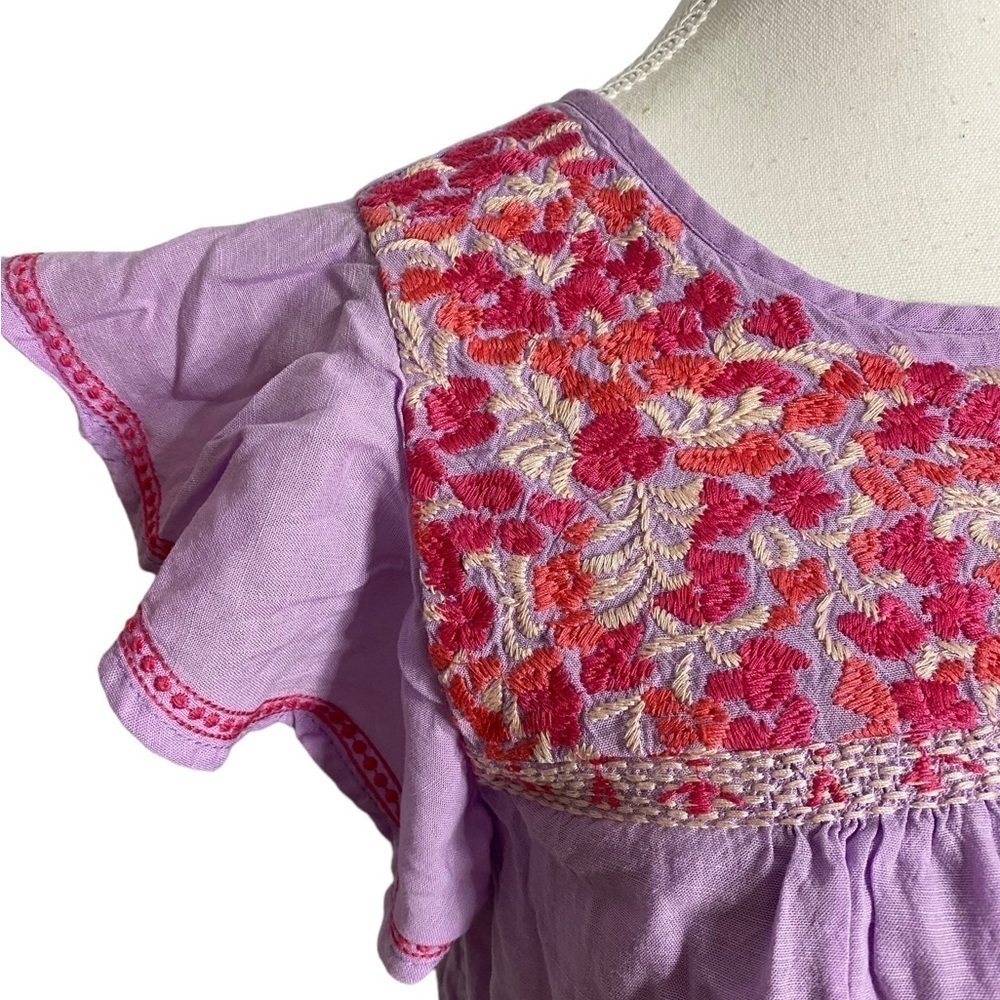 J. Marie Priscilla Lavender Top with Embroidery - Picture 4 of 13